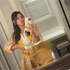 Maje Roquila Print Shirt Dress